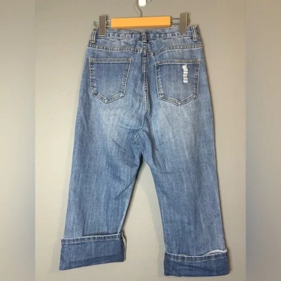 Banana Baby size small Blue Jeans capri style, straight leg - Picture 2 of 4